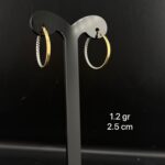 Arracadas bitono oro 10kilates