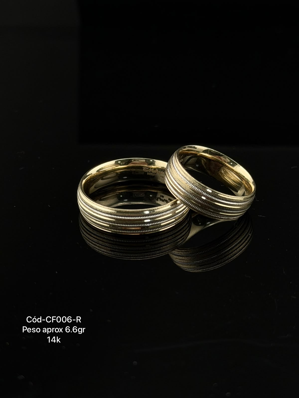 Argollas de matrimonio en oro 10k y 14k