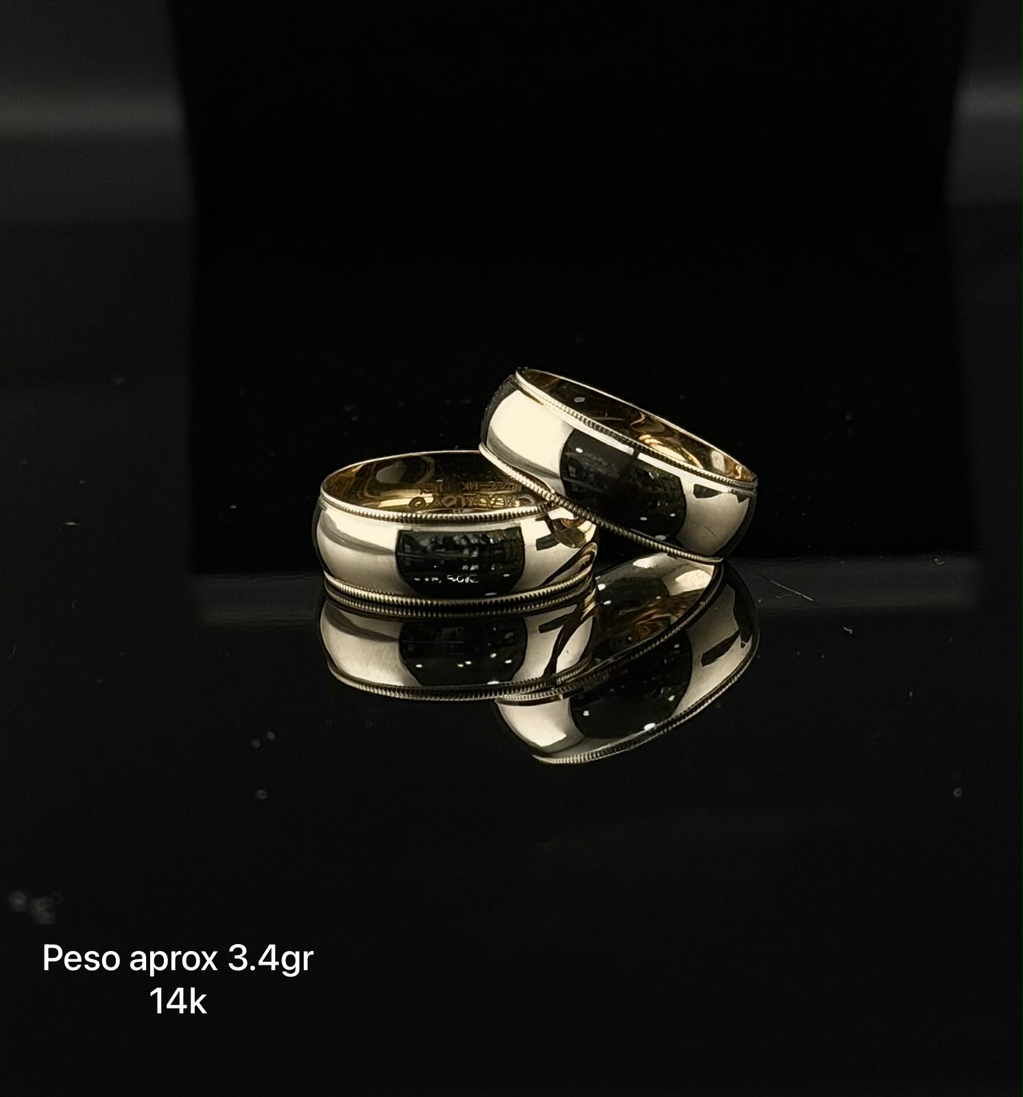 Argollas de matrimonio en oro 10k y 14k